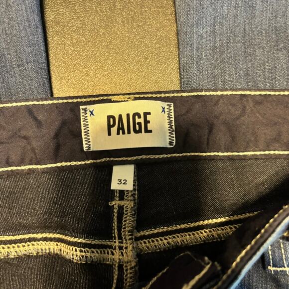 Paige Lou Lou Jeans Women’s Size 32 Dark Wash Bootcut Stretch Denim Made in USA - Picture 3 of 9